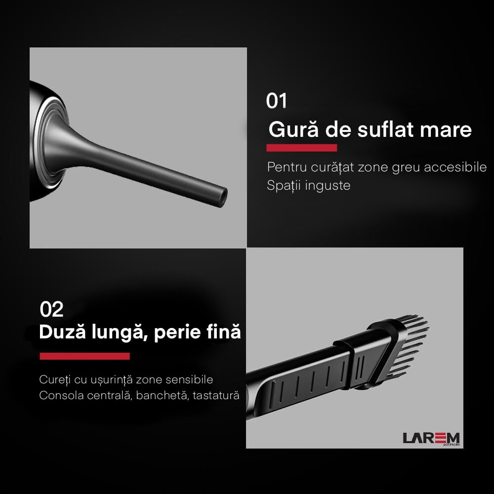 Aspirator Auto, Vacuum Cleaner Wireless Portabil Larem Q18